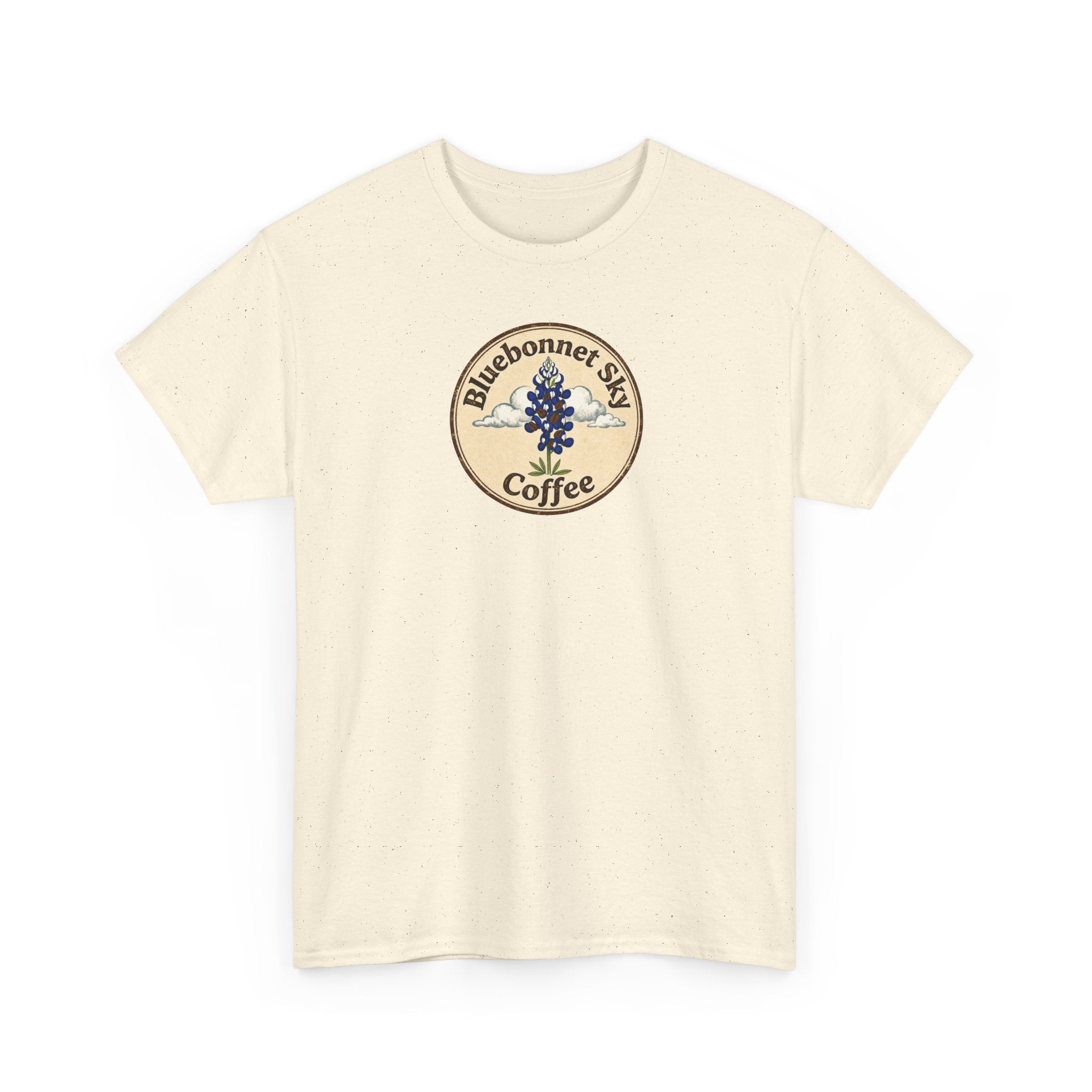 Port "A" blend-Retro Bluebonnet Sky Coffee Graphic T-Shirt