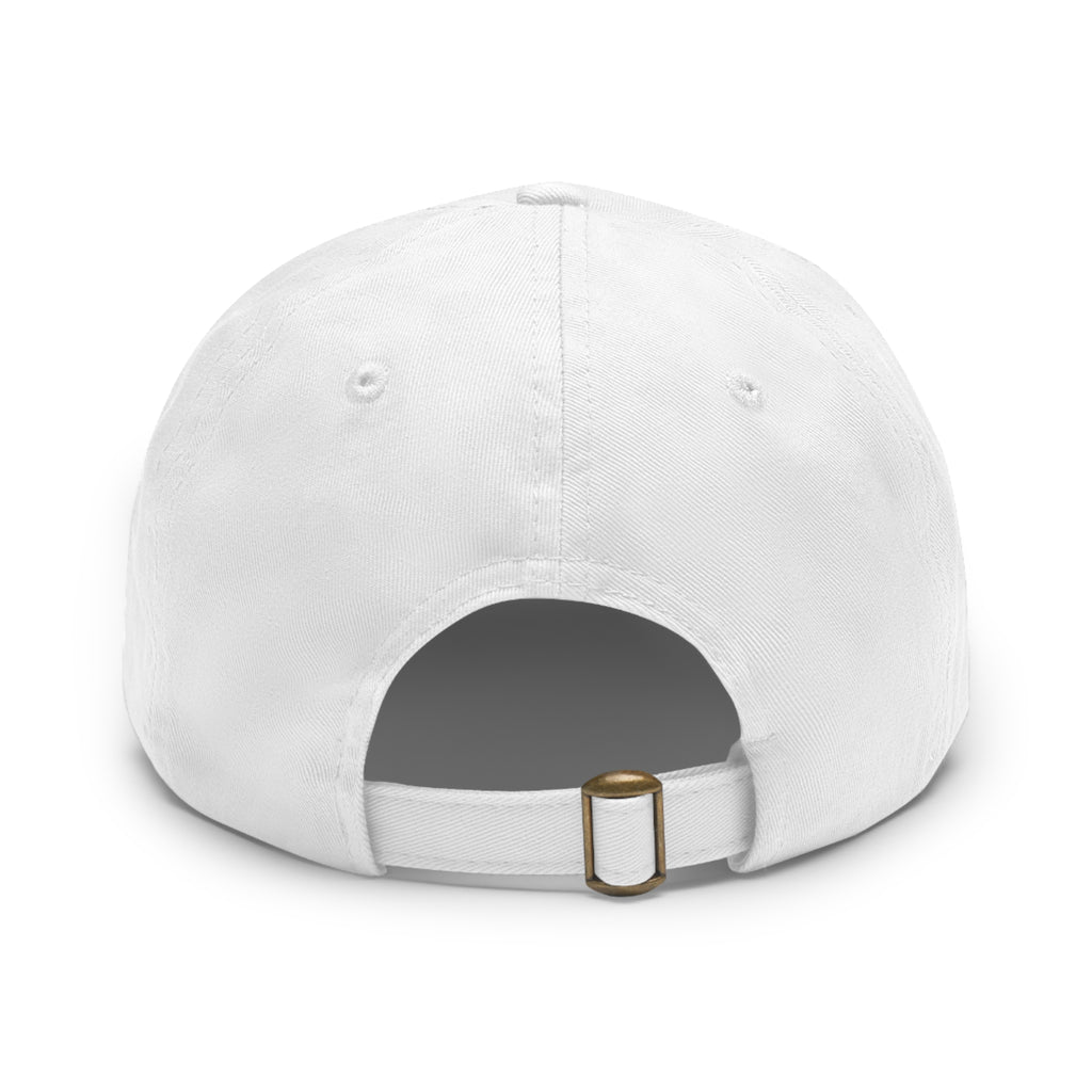 Bluebonnet Sky Coffee Leather Patch Dad Hat