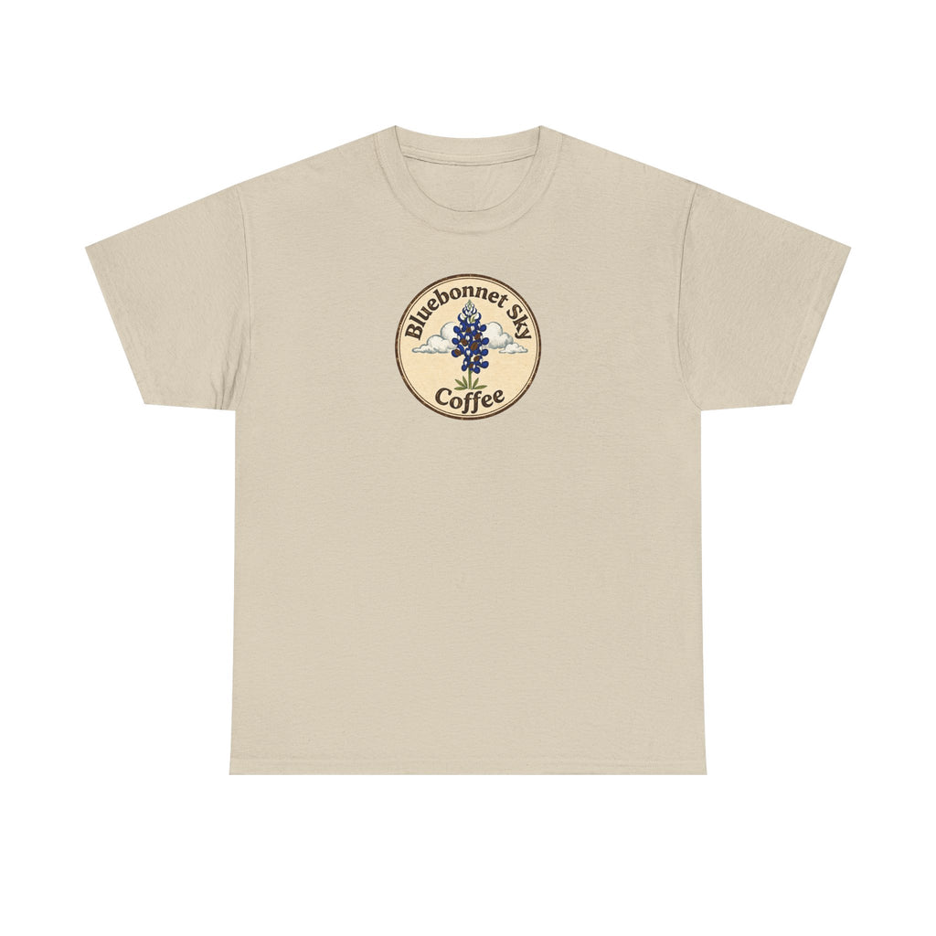 Port "A" blend-Retro Bluebonnet Sky Coffee Graphic T-Shirt