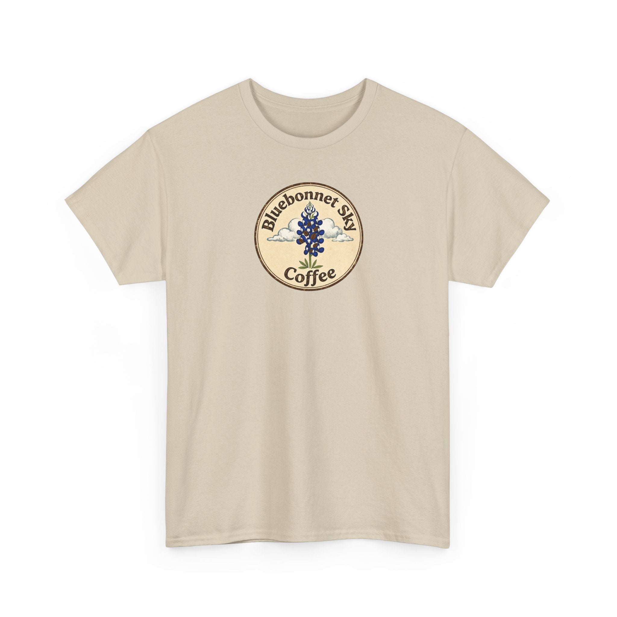 Port "A" blend-Retro Bluebonnet Sky Coffee Graphic T-Shirt