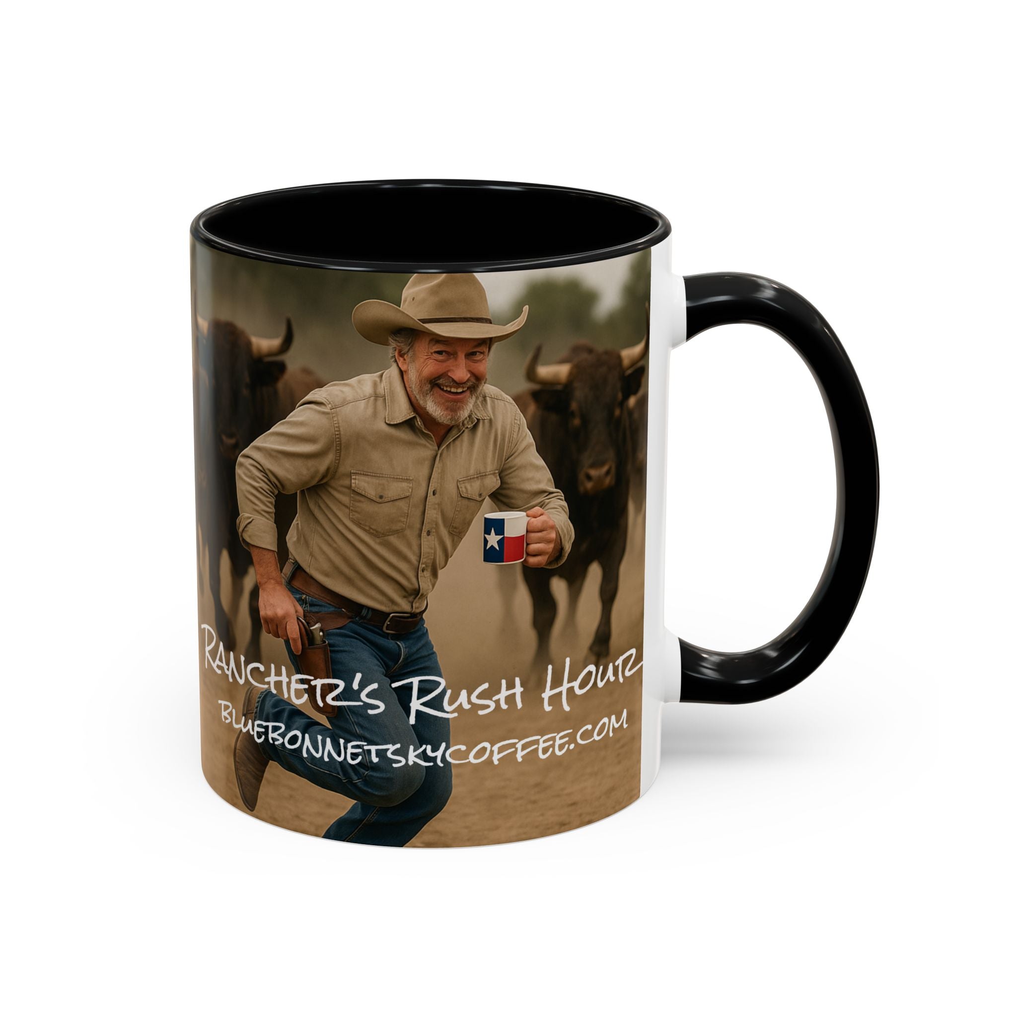 Rancher's Rush Hour-Bluebonnet Sky Coffee Mug (11/15 oz)