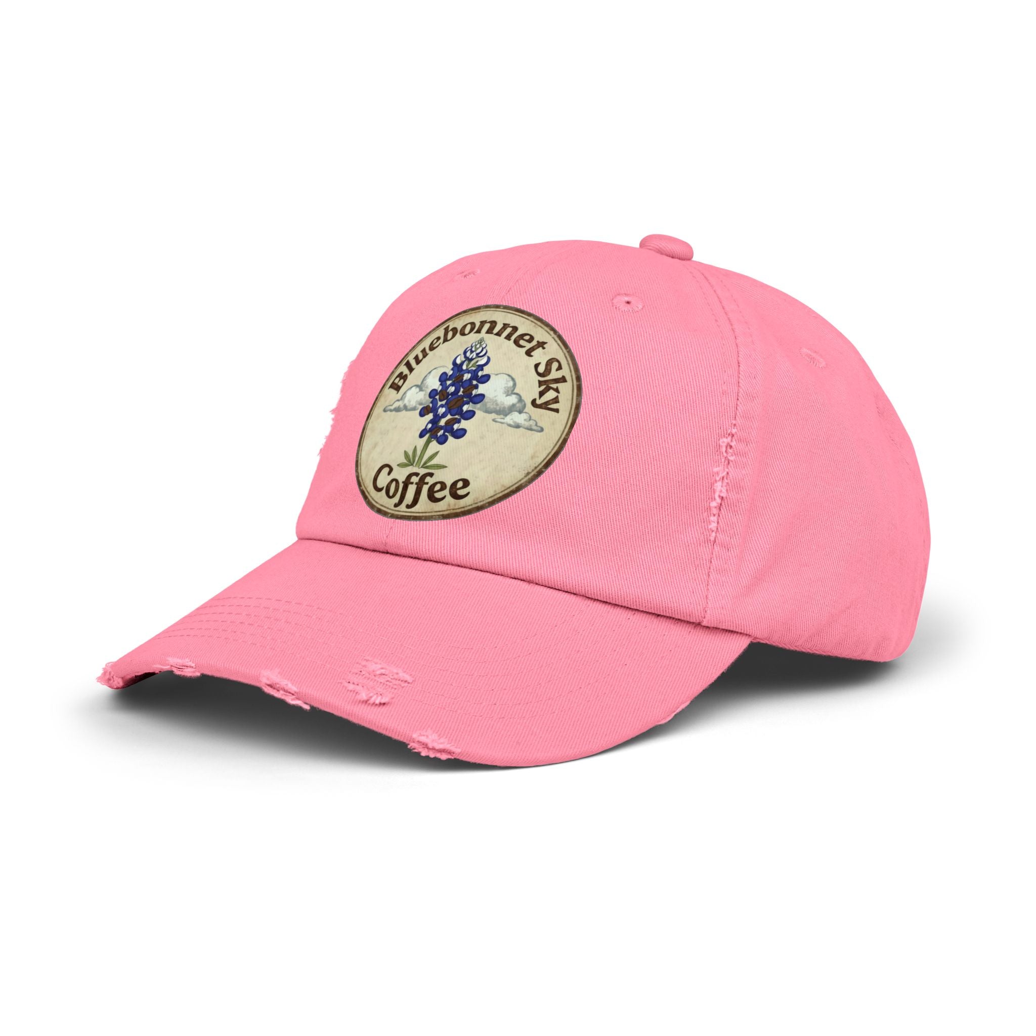 Bluebonnet Sky Coffee-Distressed Cap