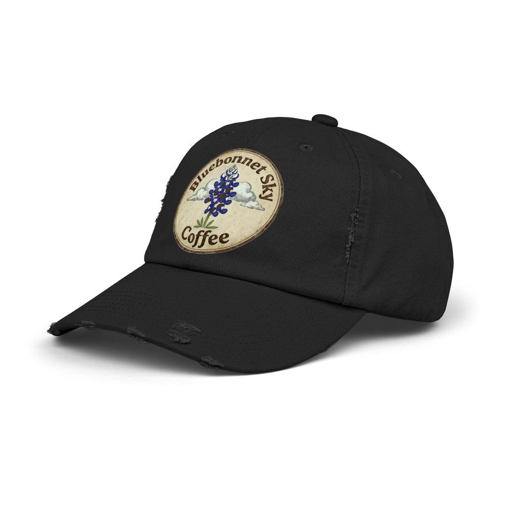 Bluebonnet Sky Coffee-Distressed Cap