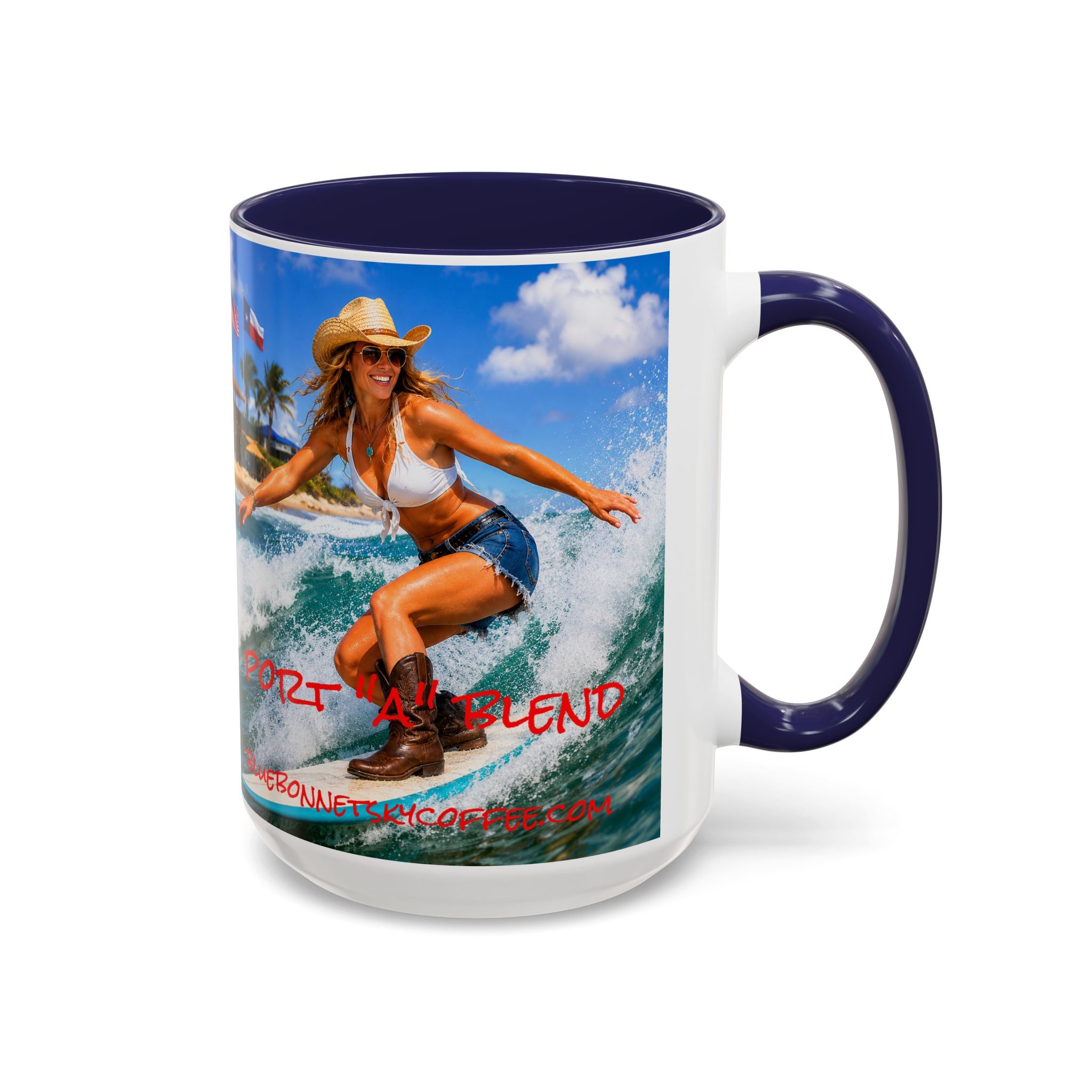 Port "A" Blend-Bluebonnet Sky Coffee Mug (11/15 oz)