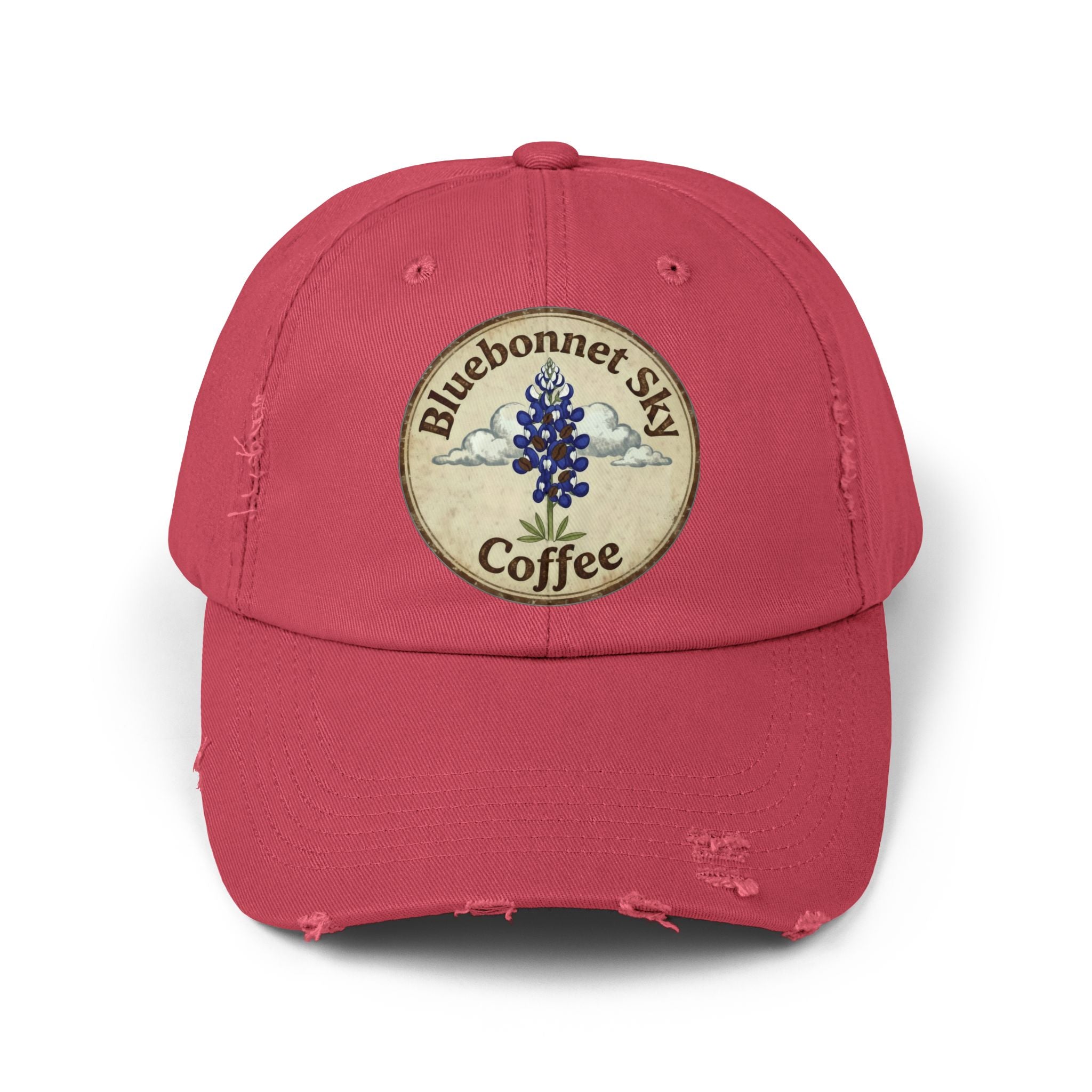 Bluebonnet Sky Coffee-Distressed Cap
