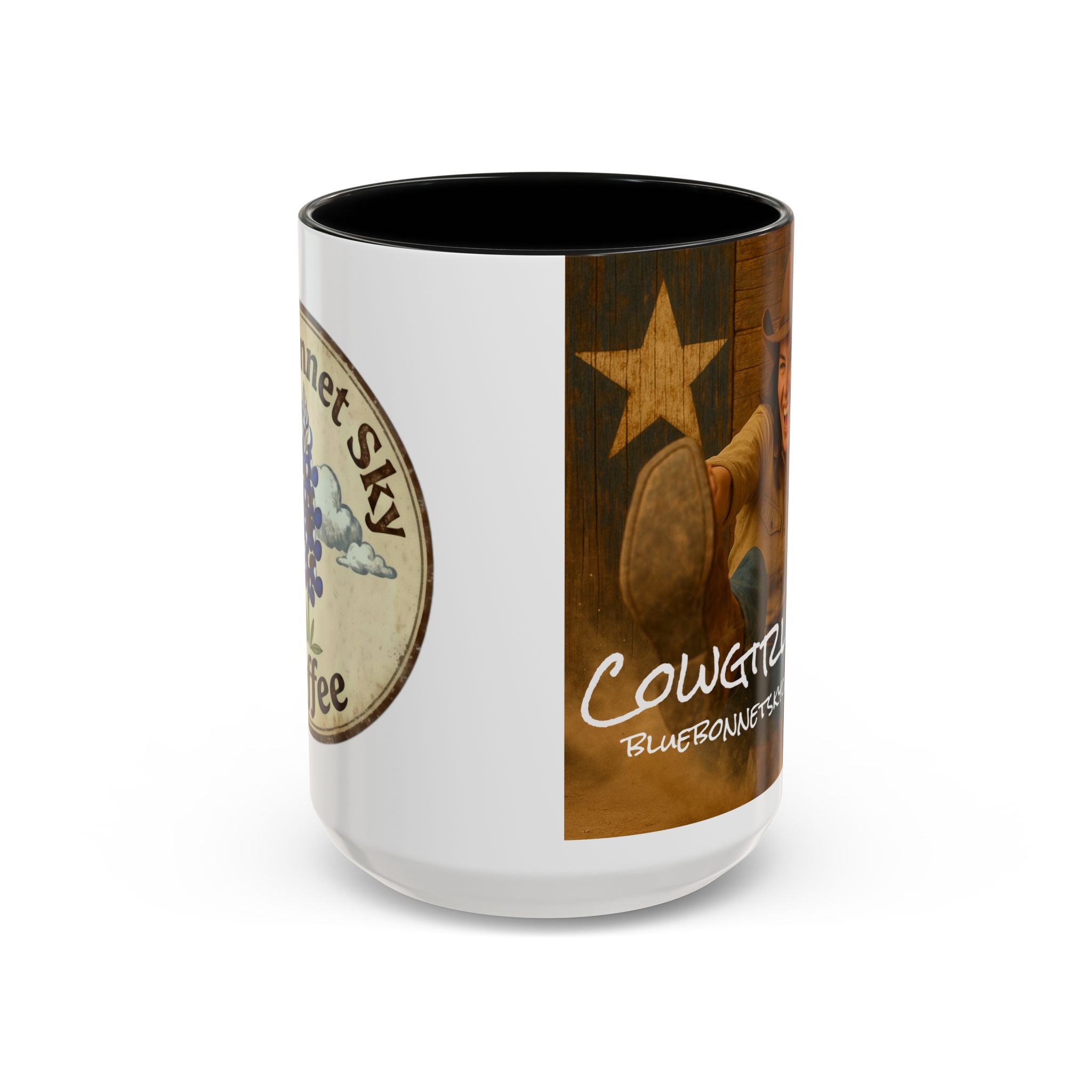 Cowgirl Kick-Bluebonnet Sky Coffee Mug (11/15 oz)