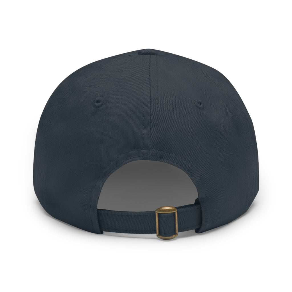 Bluebonnet Sky Coffee Leather Patch Dad Hat