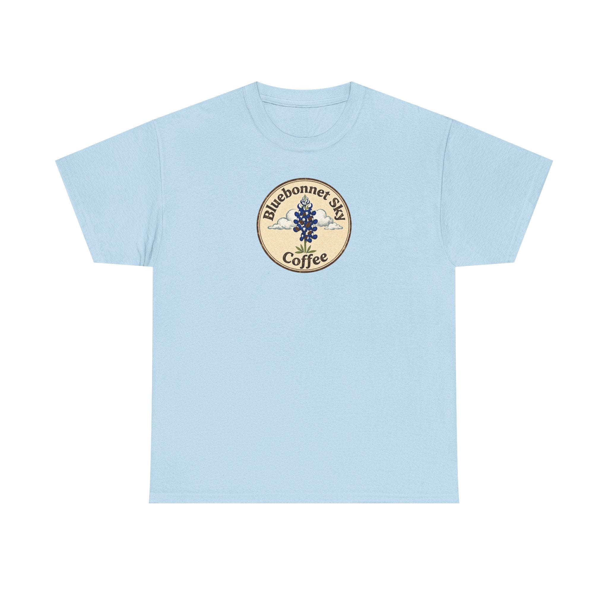 Port "A" blend-Retro Bluebonnet Sky Coffee Graphic T-Shirt