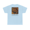 Cowgirl Kick Single Origin Tee — Retro Bluebonnet Sky Coffee Graphic T‑Shirt