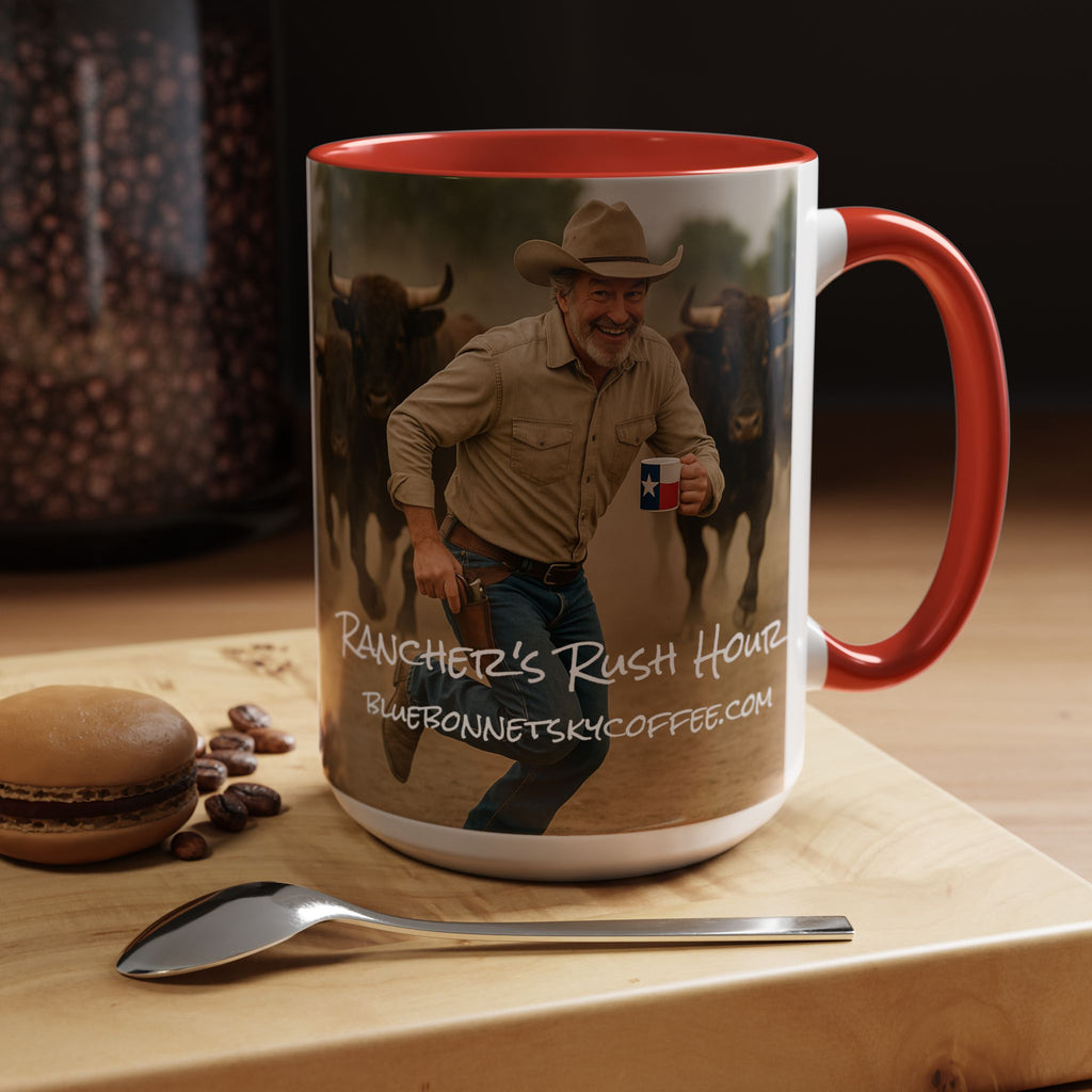 Rancher's Rush Hour-Bluebonnet Sky Coffee Mug (11/15 oz)