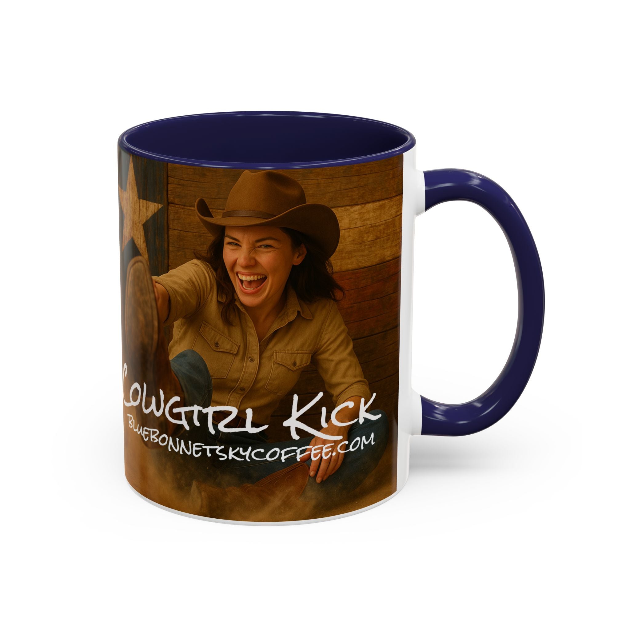 Cowgirl Kick-Bluebonnet Sky Coffee Mug (11/15 oz)
