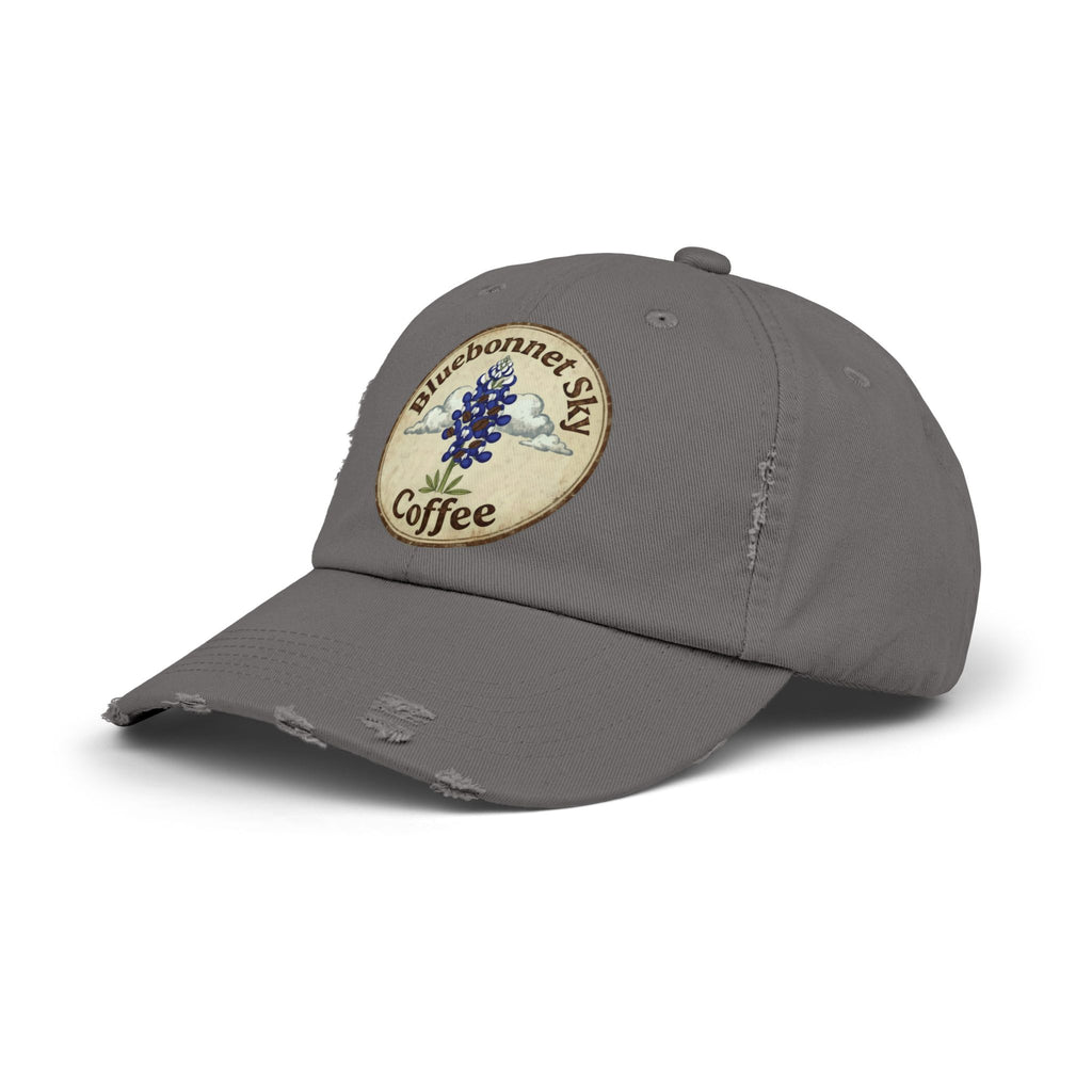 Bluebonnet Sky Coffee-Distressed Cap