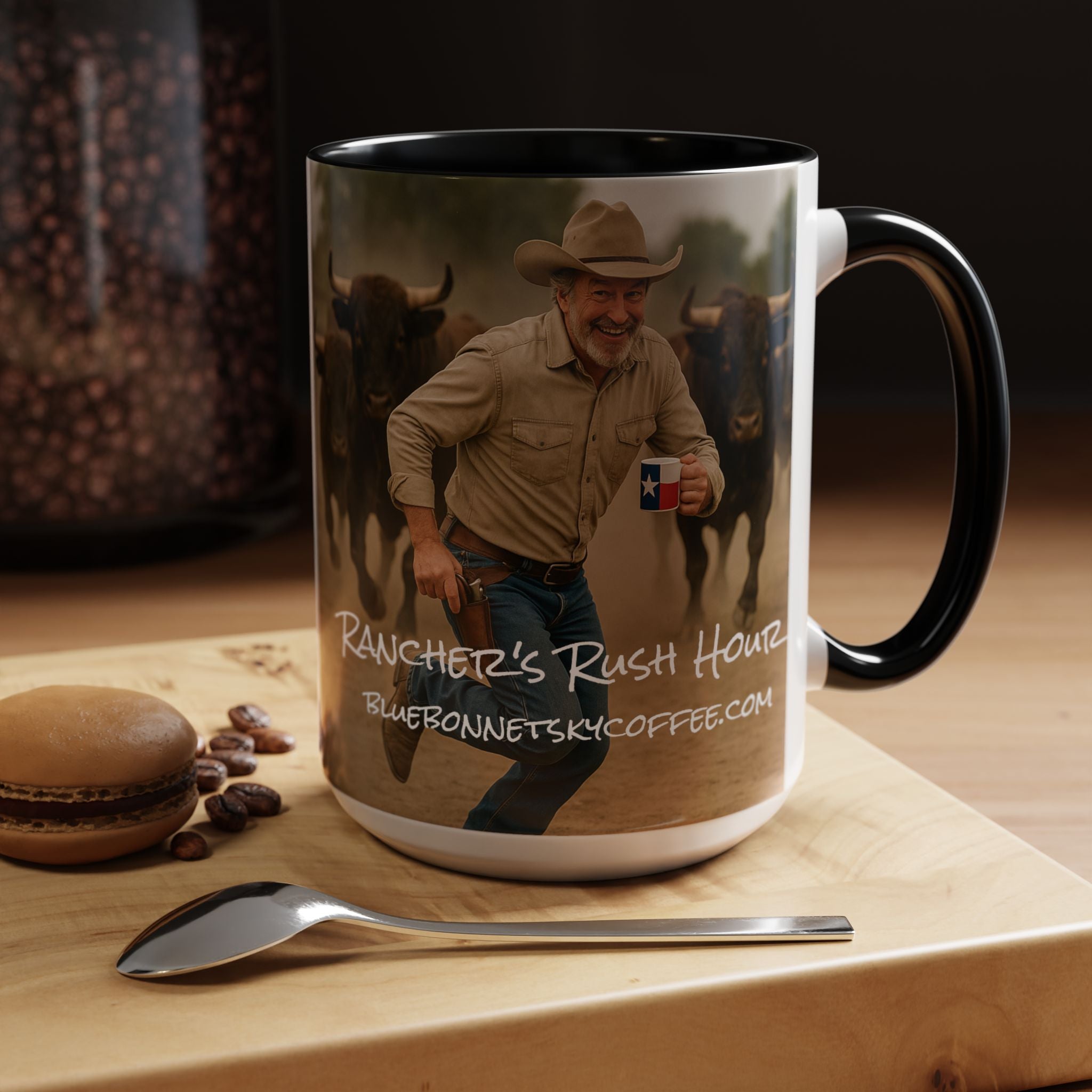 Rancher's Rush Hour-Bluebonnet Sky Coffee Mug (11/15 oz)