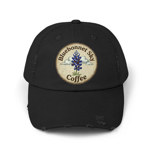 Bluebonnet Sky Coffee-Distressed Cap