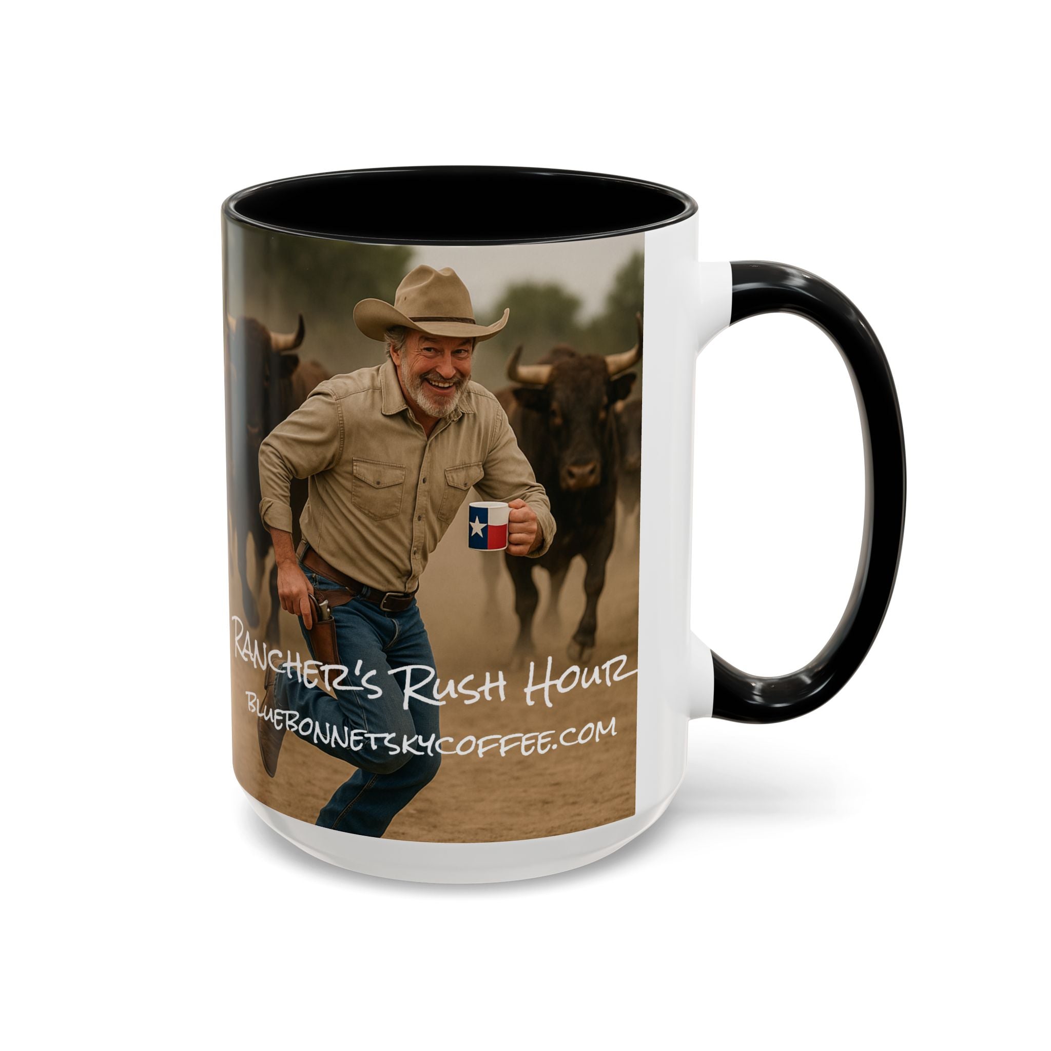 Rancher's Rush Hour-Bluebonnet Sky Coffee Mug (11/15 oz)