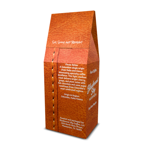 Cowgirl Kick single origin Colombian coffee with bright cherry and chocolate notes