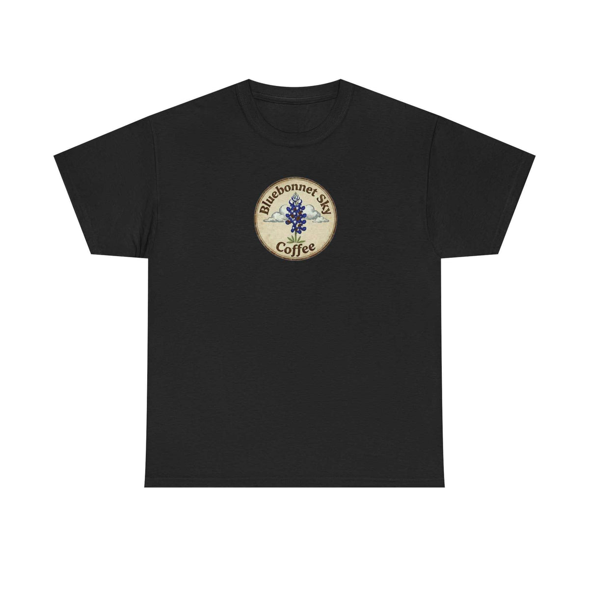 Ranch Dog Blend Tee with vintage Bluebonnet Sky Coffee graphic