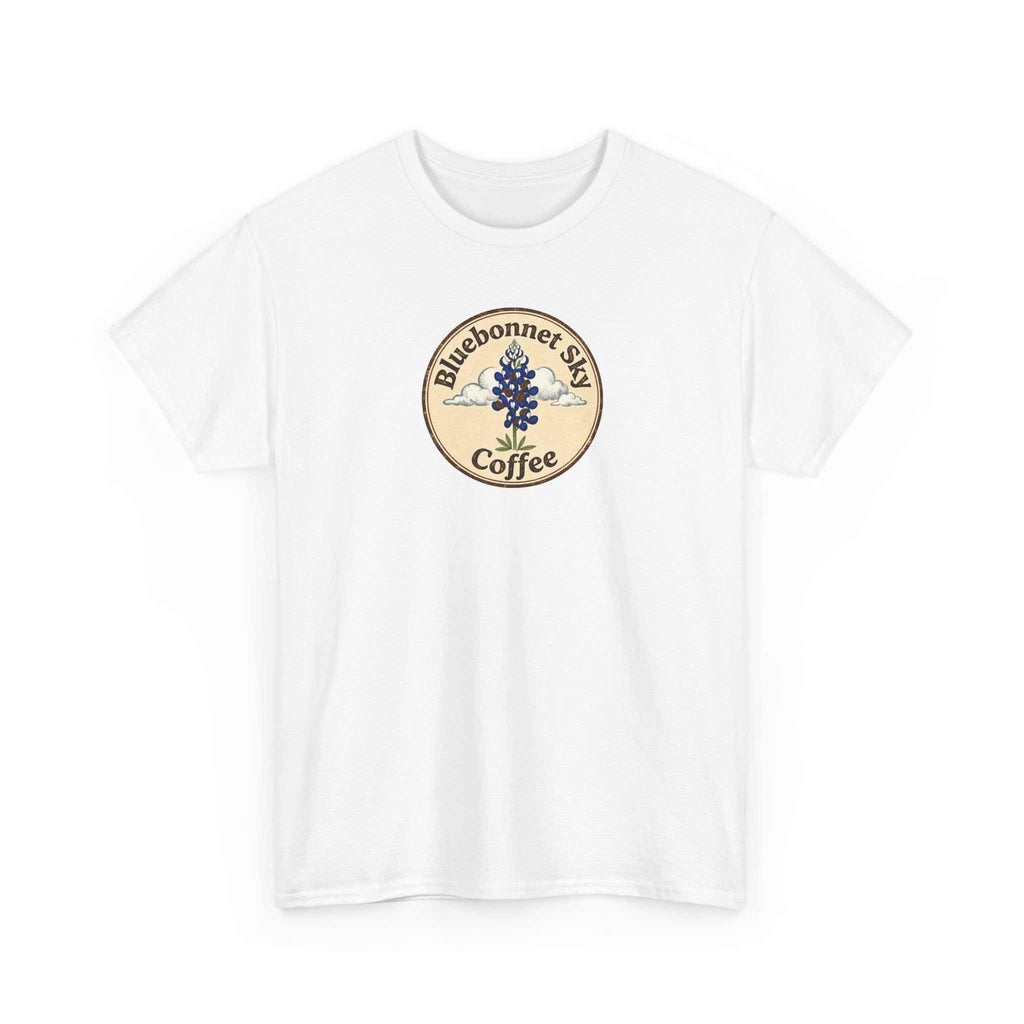 Retro Bluebonnetsky Coffee Ranch Dog Blend Tee with vintage ranch dog graphic and soft cotton fabric