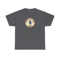 Vaquero Single Origin Tee Retro Bluebonnet Sky Coffee graphic t-shirt with vaquero design and vintage coffee badge